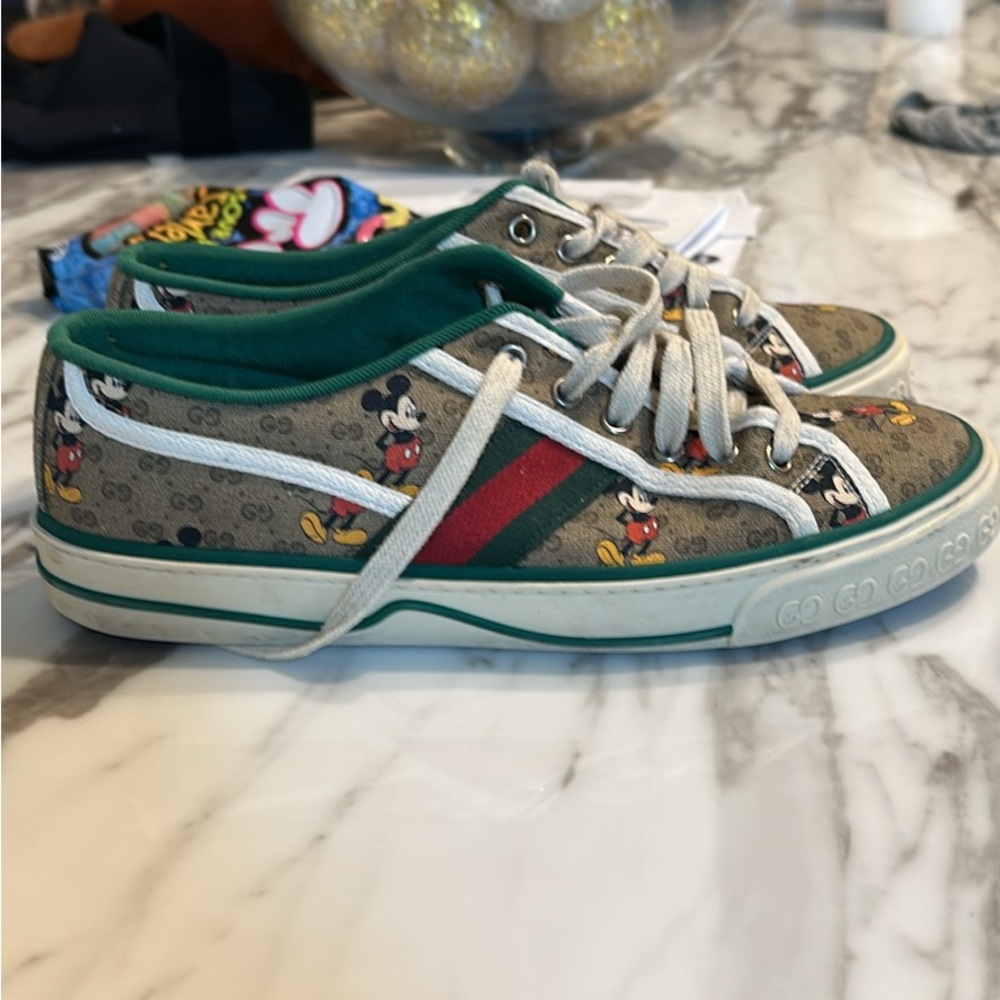 Gucci Green and Red Sneakers Iconic Style